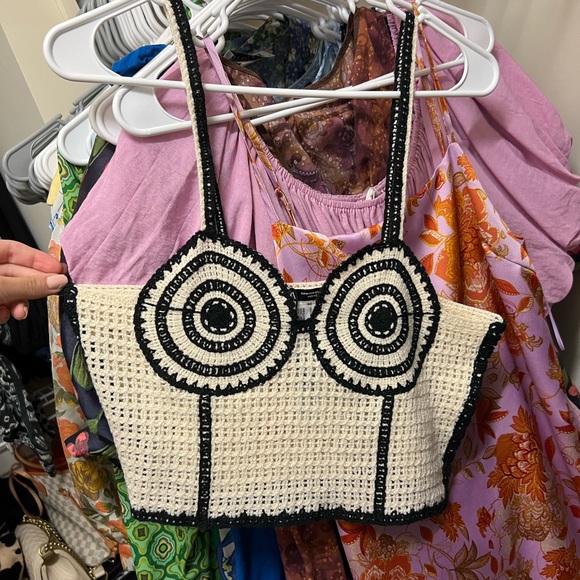 Zara Crochet Corset Top NWOT - Picture 4 of 5